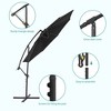 Sonkuki 10 Ft. Patio Offset Umbrella Outdoor Hanging Umbrellas w/Steel Frame - 3 of 4