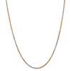 Black Bow Jewelry 2.9mm, 14k Tri-Color Gold, D/C Solid Rope Chain Necklace - 3 of 4