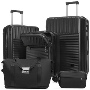 Cesicia Hardside Luggage Sets 5 Piece with USB Port,TSA Locks, 20