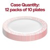 Smarty Had A Party 7.5" White w/ Silver and Rose Gold Rim Plastic Salad Plates - 120 pcs - 4 of 4