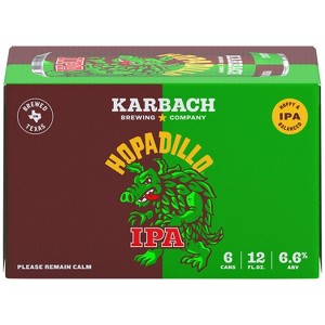 Karbach Hopadillo IPA Beer - 6pk/12 fl oz Cans - 1 of 4