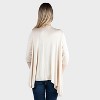 24seven Comfort Apparel Maternity Elegant Long Sleeve Open Front Draped Hem Jacket - 2 of 3