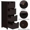 Yaheetech Wooden Bathroom Floor Cabinet Storage Cabinet Organizer with 4 Drawers - 4 of 4