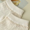 Anna-Kaci Women's 5-Pair Knit Ankle Socks with Delicate Heart Pattern and Ruffled Cuff Detail for Everyday Style - 2 of 4
