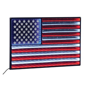 Hanging American Flag Ekko Light Display 23"L - 1 of 2