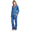 Ashford & Brooks Women's Minky Micro Fleece Button Up Pajama Set - 2 of 4