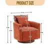 NicBex Chenille Accent Chair,Upholstered Living Room Chairs with Curved Backrest and Wooden Base,Modern Armchair,Accent Chairs for Living Room - 3 of 4