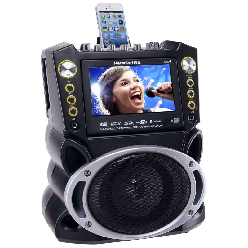 Karaoke USA Complete Bluetooth Karaoke System with 7" Color Screen (GF844), 4 of 16