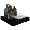 vidaXL Floating Wall Shelves 2 pcs High Gloss Black 9.1"x9.3"x1.5" MDF - 3 of 4