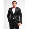 Cloudstyle Men's Dress Floral Suit Notched Lapel Slim Fit Stylish Blazer Dress Suit - 2 of 4