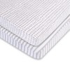 Ely's & Co. Baby Fitted Waterproof Sheet Set  100% Combed Jersey Cotton Taupe Stripes & Splash - 4 of 4