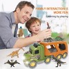 Ruvalino Baby and Toddler Learning Toys Dinosaur Transport Truck Set with Educational Play Features for Kids, Multicolored, 17"*6.1"*7.1" - 4 of 4