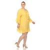 PS Sheer Embroidered Knee Length Cover Up Dress - White Mark - 2 of 4