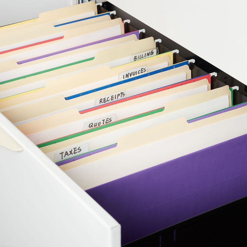 Staples Hanging File Folders 5-Tab Legal Size Assorted Colors 25/BX TR345001/345001, 4 of 9