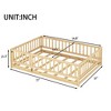 Zeus & Ruta Wood Floor Bed with Safety Fence & Door, Slat Support for Kids - 4 of 4