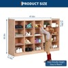 TROPOW Organizer Cubes with 2 Anti-Flip Fittings, 4 Castors and 2 Boxes for Home, School, Kindergarten, Natural - 2 of 4
