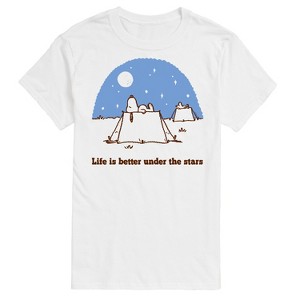 Men's - Peanuts - Life Is Better Under The Stars Short Sleeve Graphic T-Shirt - 1 of 4