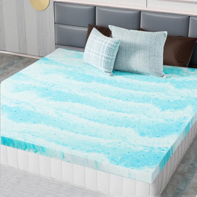 FURNIinspire Mattresses Memory Foam Cooling Gel Mattress Bed Topper For Back Pain