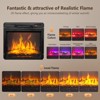 ROVSUN 43''W Freestanding Electric Fireplace Stove with Mantel & Smart App Control, 1400W Space Heater with 6 Realistic Flame & Timer for Home - 3 of 4
