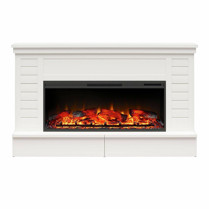 Hennepin Wide Shiplap Mantel with Linear Electric Fireplace White - Room &#38; Joy, 6 of 11