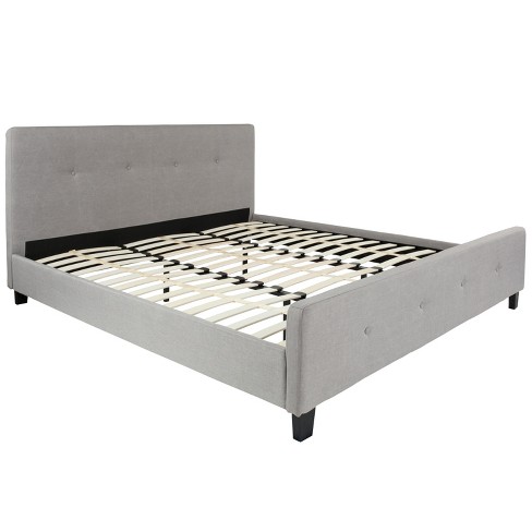 Merrick Lane King Size Platform Bed Contemporary Tufted Upholstered ...