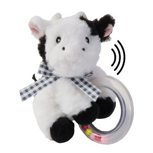Bearington Lil' Gilly 5.5 Inch Cow Baby Rattle - Soft Rattles for Babies 0-6 Month - 1 of 4