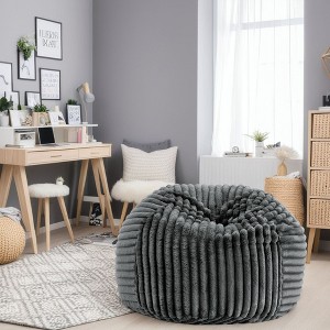 Sapphtopaz 40" Round Bean Bag Chair with Memory Foam, Sofa Bed with Removable Cover, Bean Bag Chairs for Adults, Lounge Chair for Living Room - 1 of 4