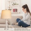 23''Resin Table Lamp With 3-Way Dimmable For Living Room Set Of 2,French Country Style Table Lamps With 2 USB Charging Ports-The Pop Home - 2 of 4