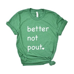 Simply Sage Market Women's Better Not Pout Heart Short Sleeve Graphic Tee - 1 of 4