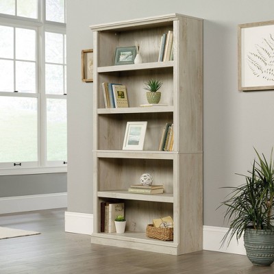 Chalked Chestnut 5-Shelf Adjustable Wood Bookcase