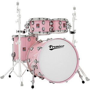 Premier Genista Maple 4-Piece Shell Pack With 22" Bass Drum Pink - 1 of 4