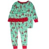 RuffleButts SoftSnooze Toddler Girls Holiday Ruffle Long Sleeve Pajama Set - 2 of 2