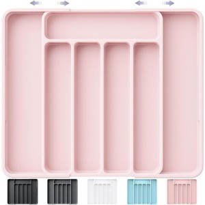 ATTOP Cutlery Drawer Organiser for Kitchen - Adjustable Cutlery Tray for Effortless Utensil Sorting, Versatile Kitchen Storage & Organisation Solution - 1 of 4