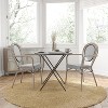 Merrick Lane Mael Stacking Thonet Bistro Style Chair with Arms, Textilene Seat, and Bamboo Finished Metal Frame for Indoor/Outdoor Use - 2 of 4