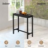 Arceso 38 inch Bar Table and Chairs Set, Acacia Wood Pub Table with 2 Stools, Rectangular Counter Height Table Set for Dining Room, Kitchen - 4 of 4