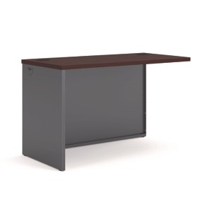 HON 38000 Series Return Shell, Left, 48w x 24d x 29.5h, Mahogany/Charcoal - 1 of 2