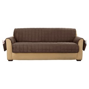 Furniture Friend Velvet Non-Skid Sofa Furniture Protector Chocolate - Sure Fit, Brown
