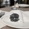 Unique Bargains Napkin Ring Flower Stainless Steel 1 Pc - 3 of 3