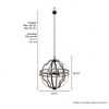 Hunter Fans 25.5" Stone Creek Ceiling Light French Oak Finish - Rustic Pendant with 8 Bulbs for Farmhouse Style Spaces - 2 of 4