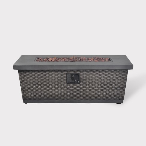 Grand Bay 48 Rectangle Fire Pit Brown Bond Target