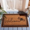 Welcome Bee Coir DMTS243 Hand Tufted Indoor/Outdoor Door Mat - Natural - 1'-11" x 3' - Safavieh - 2 of 2