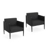Modern Outdoor Club Chair with Sturdy Aluminum Frame, Water-Resistant Cushions & Anti-Rust Technology-Coolbibila - 3 of 4