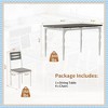 Jojoka 5 Piece Dining Table Set for 4, Industrial Farmhouse Kitchen Table & Chairs, Space-Saving Design for Small Apartments - 2 of 4