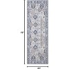 Trellis Area Rug - Washable vintage floral bohemian carpet with non-slip backing for entryways and bedrooms - 2 of 4