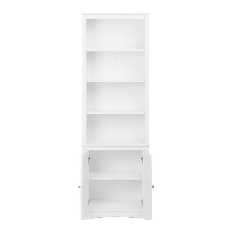 80&#34; 2 Shaker with Tall Bookshelf Doors White - Prepac, 6 of 11