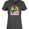 Women's - Instant Message - Meowmi Beach Graphic T-shirt Dress - 2 of 4