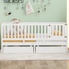 Kids Daybed with Drawers, Wood Low Platform Bed Frame with Fence Montessori Bed for Kids, Split into Floor Bed & Daybed - 2 of 4