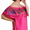 Women's Floral Embroidered Ruffled Dress - umgee - 4 of 4