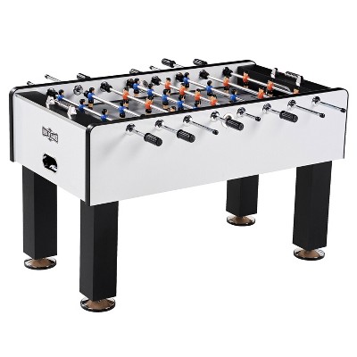 Phoenix 56'' White and Black Foosball Table with Engineered Wood Frame