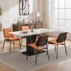 Set of 2 Dining Chairs Armless Chair with Bentwood Back, Upholstered Seat and Metal Legs, Black/Beige/Gray/Orange-ModernLuxe - 2 of 4